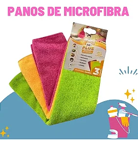 KIT PANO MICROFIBRA MR PLUS 30X38CM TALGE PCT C/3 UNIDADES