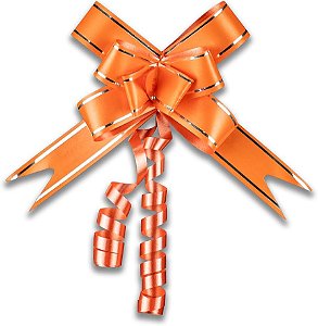 LACO 25CM X 12CM LARANJA COM LISTRA PRATA C/10