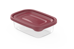 POTE RETANGULAR ROSA PLASVALE 300 ML