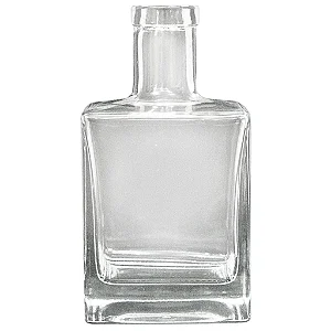 GARRAFA VIDRO QBIC 500ML TRANSPARENTE PLATE