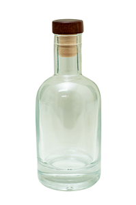 GARRAFA VIDRO TRANSPARENTE ISLA COM ROLHA 750ML
