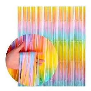 CORTINA METALIZADA CANDY COLORIDA 100X200 CM