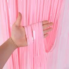 CORTINA METALIZADA CANDY ROSA 100X200 CM