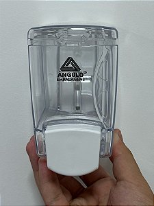 DISPENSER SABONETEIRA BOX CLEAR BRANCA 400ML