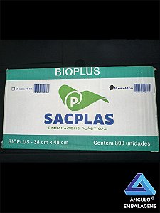 SACOLA 38X48 BIOPLUS CX C/800