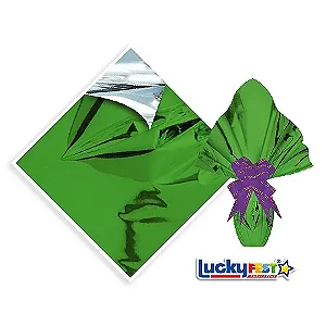 EMBALAGEM P/OVO PASCOA LISO PISTACHE 35X35 C/25