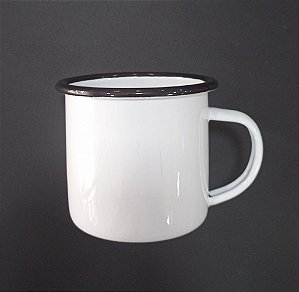 CANECA ESMALTADA 360ML UN COR BRANCA