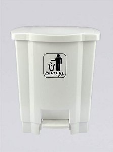 LIXEIRA BRANCA 35LT COM PEDAL PERFECTPRO UND