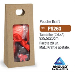 SACO POUCHE COM VISOR 9X5X20