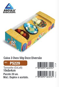 CAIXA INFANTIL P/ 3 MEIO OVO 50GR
