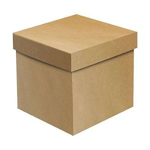 CAIXA QUADRADA KRAFT 22x22x18CM UN - K182