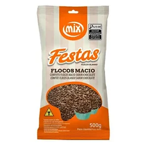 CONFEITO FLOCOS MACIO SABOR CHOCOLATE ESCURO 500GR