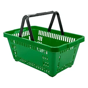 Cesta Plástica 13 Litros Verde C/Alca