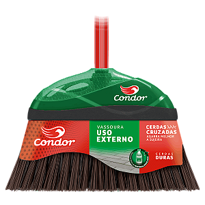 VASSOURA NYLON CERDAS CRUZADAS C/ CABO