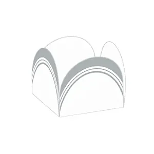 FORMA 4PETALAS FRANCESINHA BCA C/ PRATA C/50