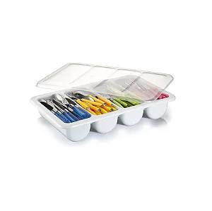 ORGANIZADOR TALHERES 4DIV BRANCO R7875