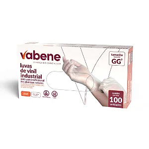 LUVA VINIL GG COM PO PROTECAO INDUSTRIAL C/100 UND