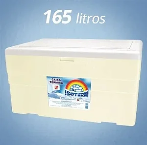 CAIXA ISOPOR TERMICA 165 LITROS 80x64x55