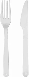 KIT GARFO/FACA FORTE BRANCO C/50