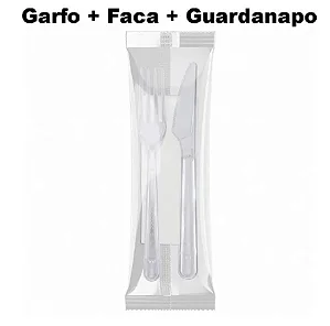 KIT GARFO/FACA/GUARD FORTE BRANCO C/30