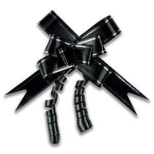 LACO PRONTO 39X18 PRETO COM LISTRA PRATA C/10