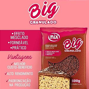 CONFEITO BIG GRANULADO MACIO MARROM MIX FESTAS 500G