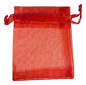 SACO ORGANZA 10X12 VERMELHO PAC C/10