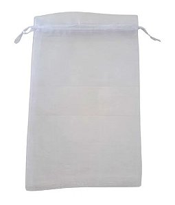 SACO ORGANZA 25X40 BRANCO PACOTE C/10 UND