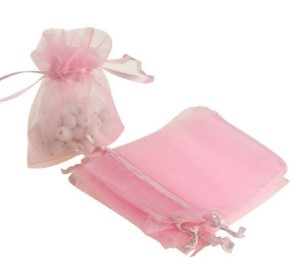 SACO ORGANZA 10X12 ROSA C/10