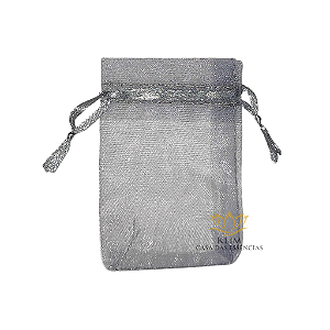 SACOS ORGANZA 7X9 PRATA C/10