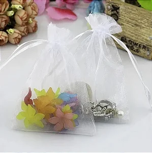 SACOS ORGANZA 7X9 BRANCO C/10