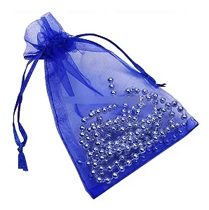 SACO ORGANZA 14X20 AZUL ESCURO C/10 UN