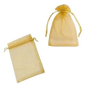 SACOS ORGANZA 7X9 DOURADO C/10