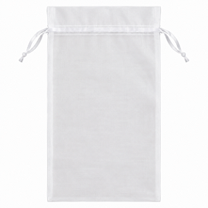 kIT 10 SAQUINHOS DE ORGANZA 20X35 BRANCO LEMBRANCINHA FESTA/CASAMENTO