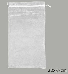 SACO ORGANZA 20X35 BRANCO C/10 UNIDADES