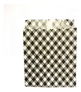 SACO LANCHE XADREZ PRETO 15X10 100UN