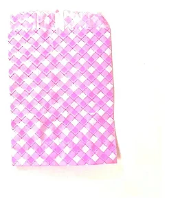 SACO MINI LANCHE XADREZ ROSA 11X10 100UN