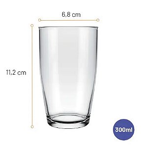 COPO VIDRO TRANSP NADIR PROSA 300ML REF 7771 C/6