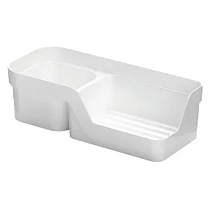 PORTA DETERG/ESPONJ LISO BRANCO 20CM