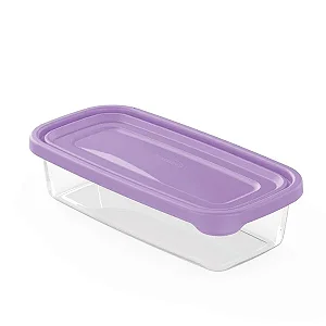 VASILHA PLAST TRANSP 710ML C/ TAMP LILÁS