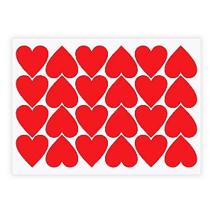 ADESIVO CORACAO VERMELHO C/210 15MM