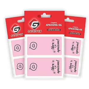 ETIQUETA COMEMORATIVA H-15 PCT C/60 UND ABRA E SE APAIXONE