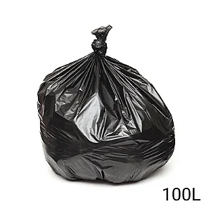 SACO LIXO PRETO 100LTS 75X90X0,9 REFORCADO C/100 UND