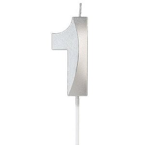 VELA DESIGN PRATA NUMERO 1