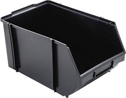 GAVETEIRO BIN MOD 7 PP RECICLADO PRETA C/ TRAVA 34X22X17