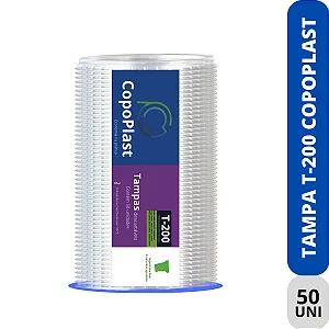 TAMPA 200 / 250ML TRANSP SEM FURO C/50 UND