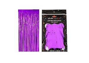 CORTINA METALIZADA ROXA 100X200 CM