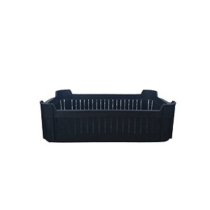 CAIXA PLAST VAZADA PRETA 15LTS 47X28X14