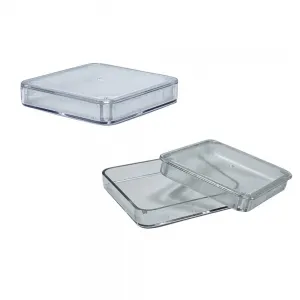 CAIXA ACRILICA PARA MINI TERÇO COM TAMPA 4X0,8CM - 8 UNIDADES