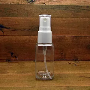 FRASCO QUADRADO COM TAMPA SPRAY - 42ML - 10UNIDADES